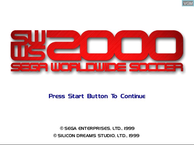 Image de l'ecran titre du jeu Sega Worldwide Soccer 2000 sur Sega Dreamcast