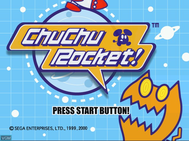 Image de l'ecran titre du jeu ChuChu Rocket! sur Sega Dreamcast