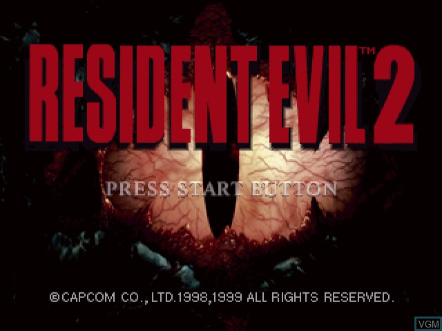 Image de l'ecran titre du jeu Resident Evil 2 sur Sega Dreamcast