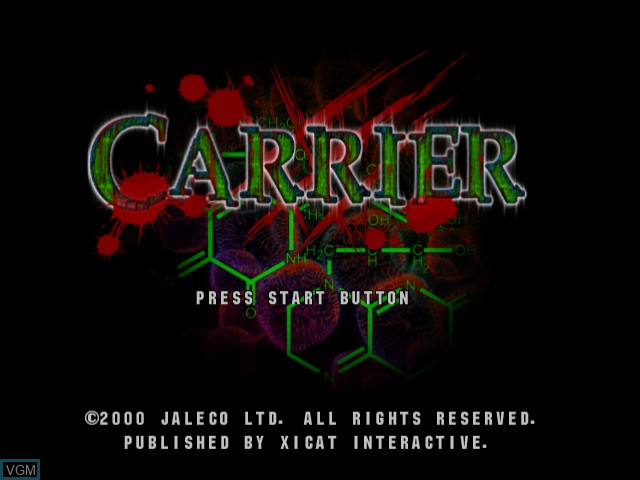 Image de l'ecran titre du jeu Carrier sur Sega Dreamcast