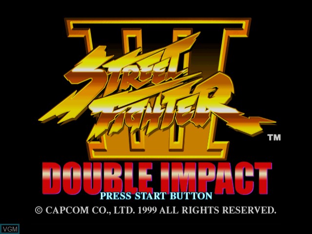 Image de l'ecran titre du jeu Street Fighter III - Double Impact sur Sega Dreamcast