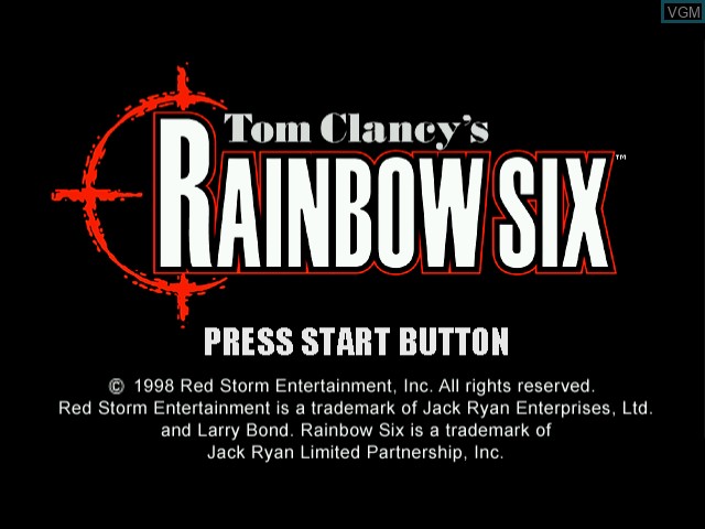 Image de l'ecran titre du jeu Tom Clancy's Rainbow Six sur Sega Dreamcast