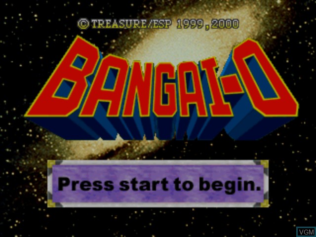Image de l'ecran titre du jeu Bangai-O sur Sega Dreamcast