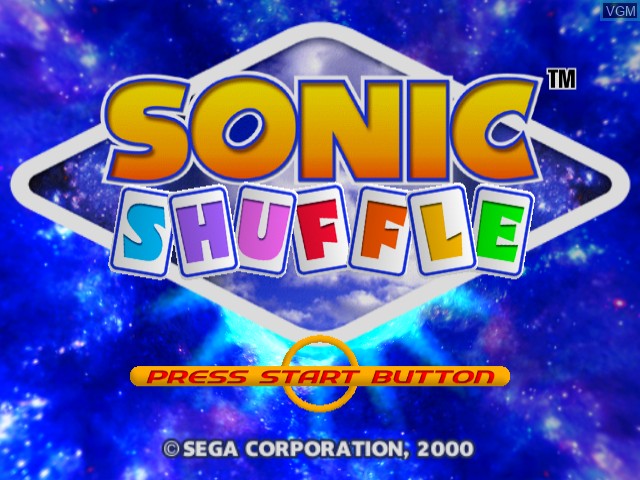 Image de l'ecran titre du jeu Sonic Shuffle sur Sega Dreamcast