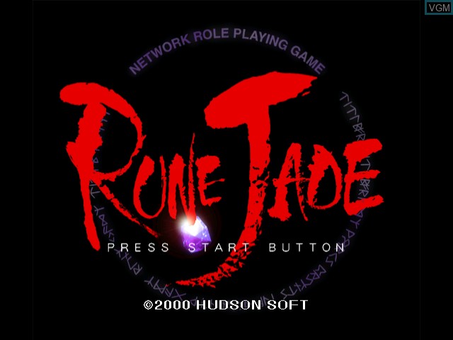 Image de l'ecran titre du jeu Rune Jade sur Sega Dreamcast