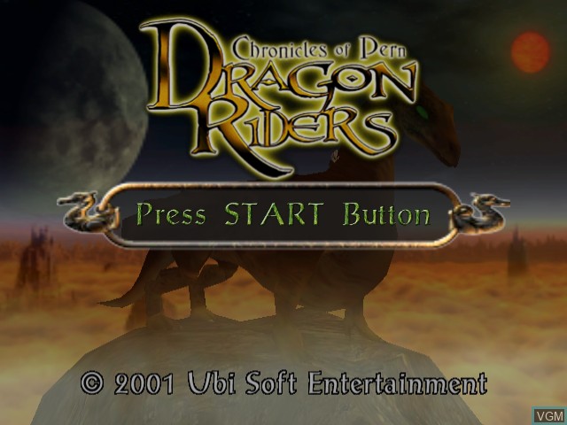 Image de l'ecran titre du jeu Dragon Riders - Chronicles of Pern sur Sega Dreamcast