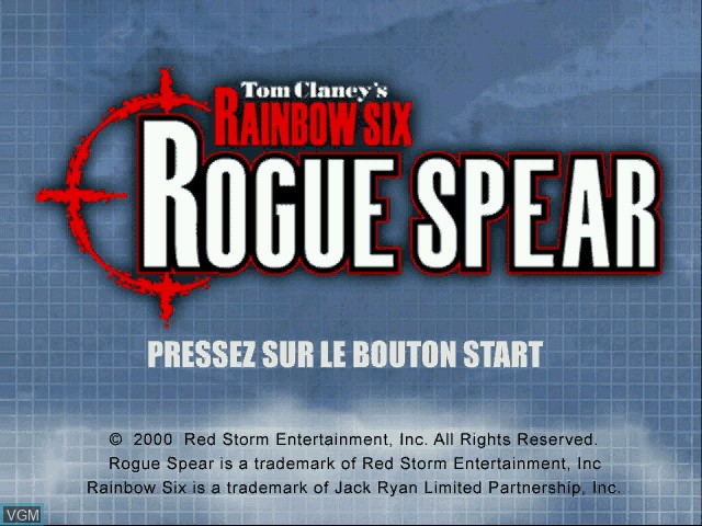 Image de l'ecran titre du jeu Tom Clancy's Rainbow Six - Rogue Spear sur Sega Dreamcast