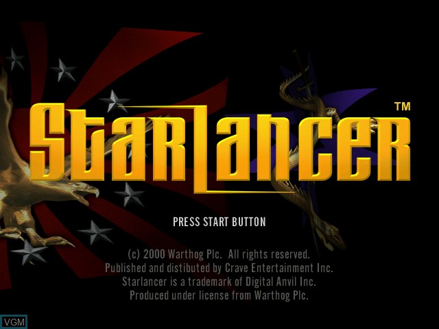 Image de l'ecran titre du jeu StarLancer sur Sega Dreamcast