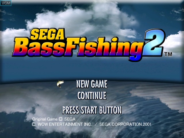 Image de l'ecran titre du jeu Sega Bass Fishing 2 sur Sega Dreamcast