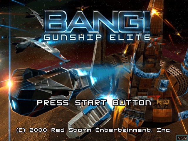 Image de l'ecran titre du jeu BANG! Gunship Elite sur Sega Dreamcast
