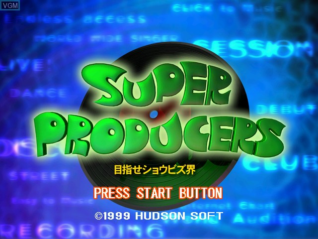 Image de l'ecran titre du jeu Super Producers sur Sega Dreamcast