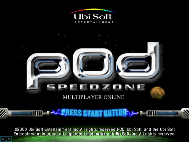 Image de l'ecran titre du jeu POD - Speedzone sur Sega Dreamcast