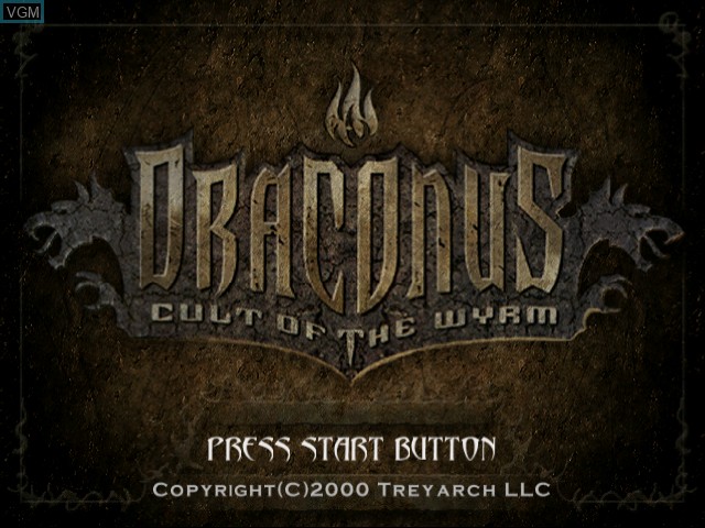 Image de l'ecran titre du jeu Draconus - Cult of the Wyrm sur Sega Dreamcast
