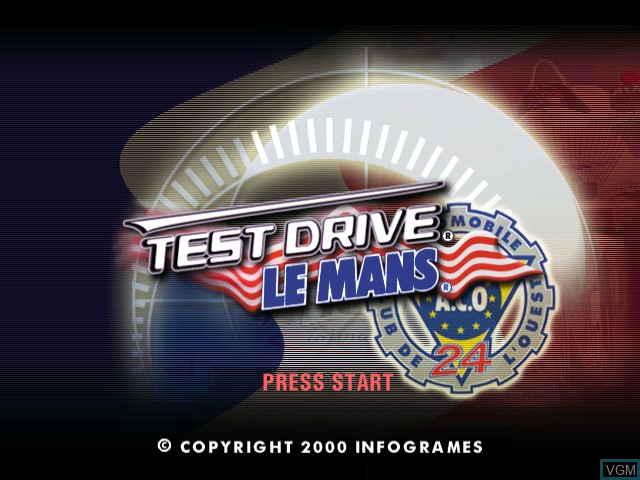 Image de l'ecran titre du jeu Test Drive Le Mans sur Sega Dreamcast