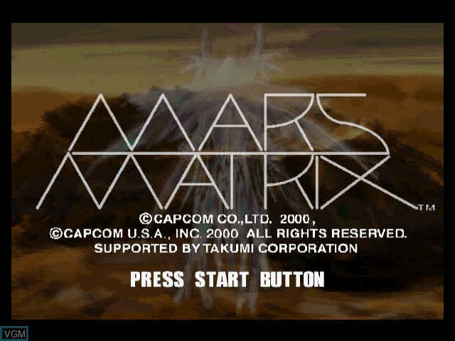 Image de l'ecran titre du jeu Mars Matrix sur Sega Dreamcast