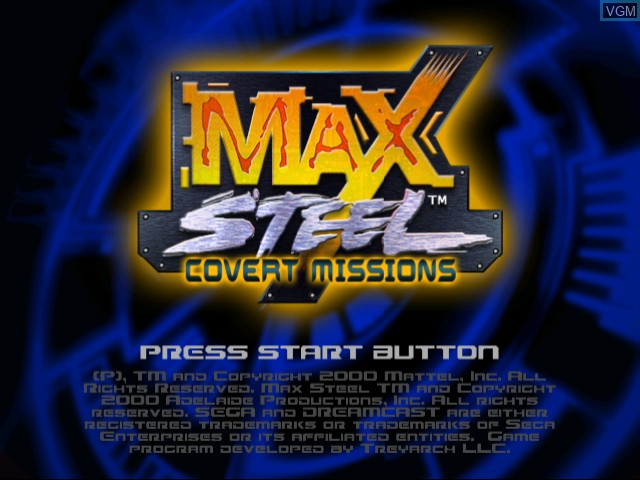 Image de l'ecran titre du jeu Max Steel - Covert Missions sur Sega Dreamcast