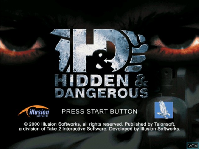 Image de l'ecran titre du jeu Hidden & Dangerous sur Sega Dreamcast
