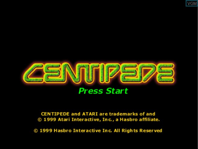 Image de l'ecran titre du jeu Centipede sur Sega Dreamcast