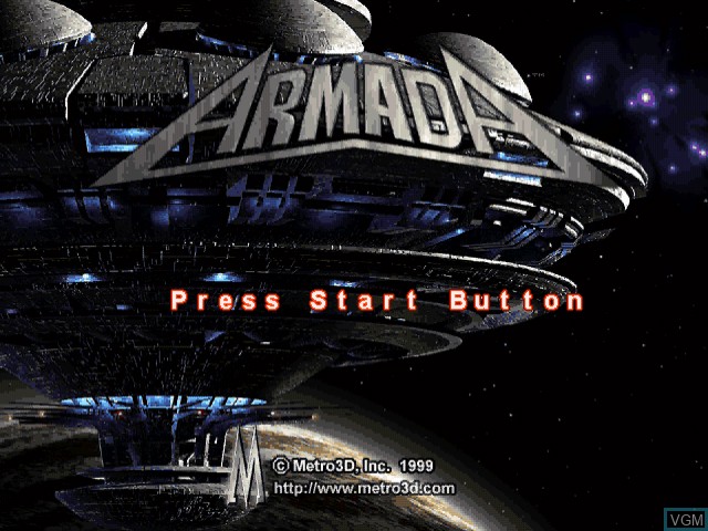 Image de l'ecran titre du jeu Armada sur Sega Dreamcast