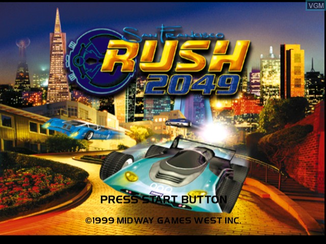 Image de l'ecran titre du jeu San Francisco Rush 2049 sur Sega Dreamcast