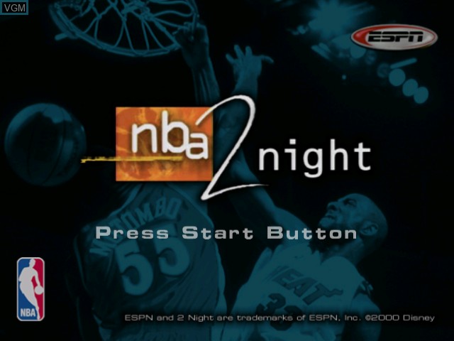 Image de l'ecran titre du jeu ESPN NBA 2Night sur Sega Dreamcast