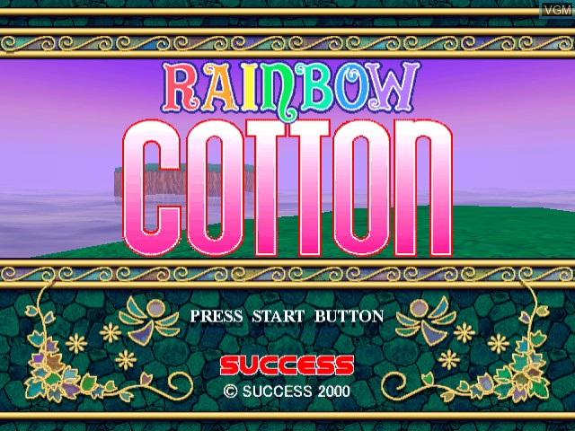 Image de l'ecran titre du jeu Rainbow Cotton sur Sega Dreamcast