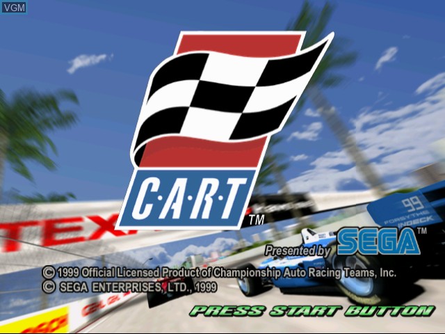 Image de l'ecran titre du jeu CART Flag to Flag sur Sega Dreamcast