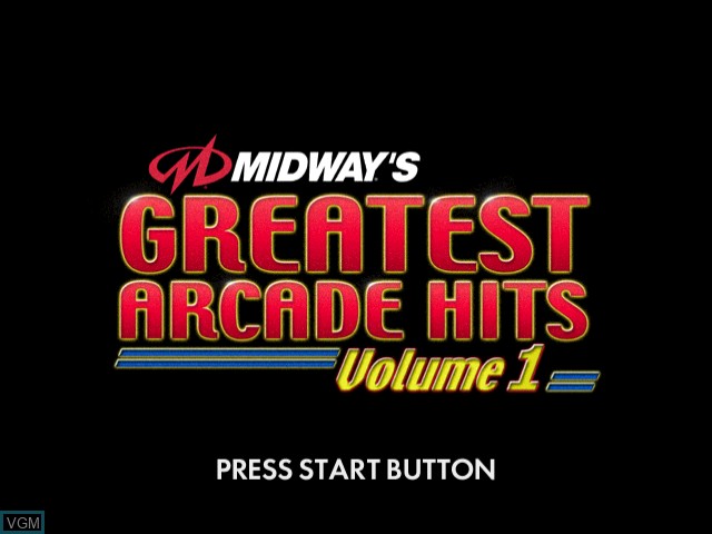 Image de l'ecran titre du jeu Midway's Greatest Arcade Hits Volume 1 sur Sega Dreamcast