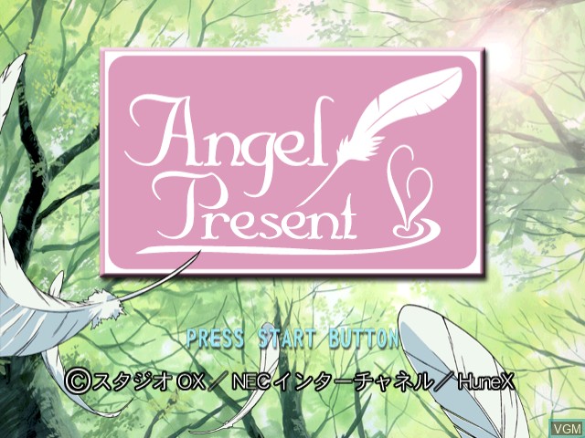 Image de l'ecran titre du jeu Angel Present sur Sega Dreamcast