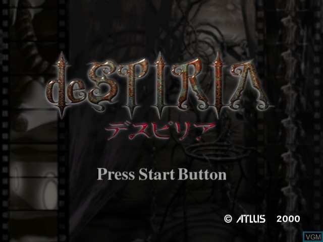 Image de l'ecran titre du jeu deSpiria sur Sega Dreamcast