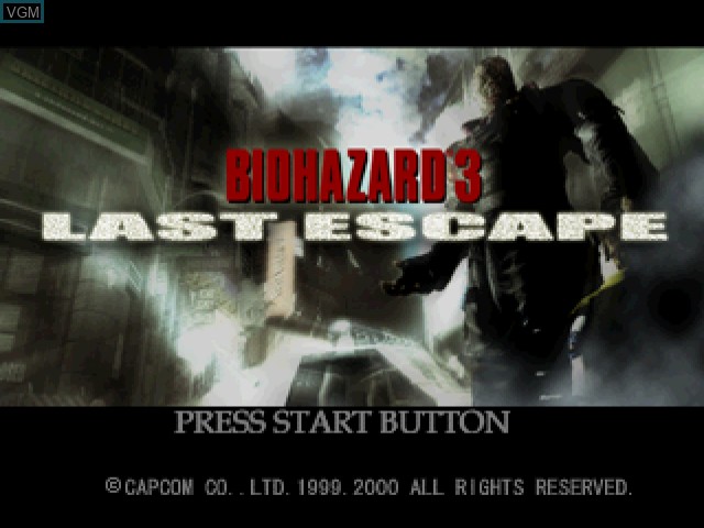 Image de l'ecran titre du jeu BioHazard 3 - Last Escape sur Sega Dreamcast
