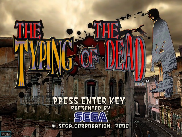 Image de l'ecran titre du jeu Typing of the Dead, The sur Sega Dreamcast