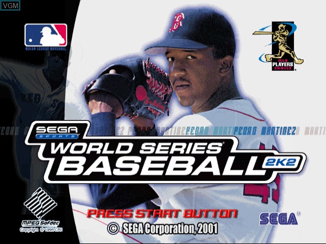 Image de l'ecran titre du jeu World Series Baseball 2K2 sur Sega Dreamcast