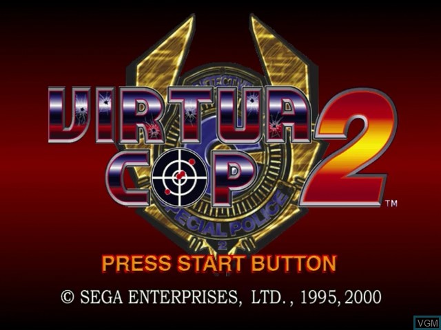 Image de l'ecran titre du jeu Virtua Cop 2 sur Sega Dreamcast
