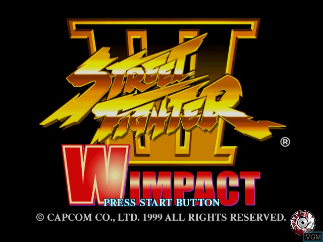 Image de l'ecran titre du jeu Street Fighter III - W Impact sur Sega Dreamcast