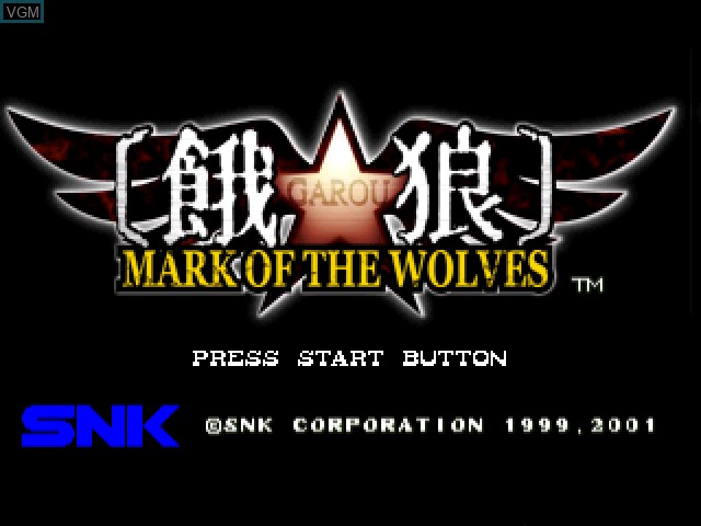 Image de l'ecran titre du jeu Garou - Mark of the Wolves sur Sega Dreamcast