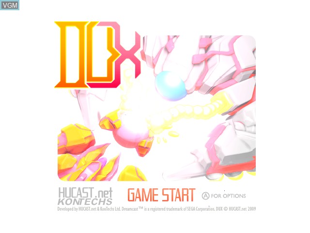 Image de l'ecran titre du jeu DUX 1.5 sur Sega Dreamcast