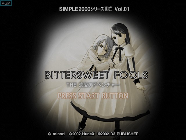 Image de l'ecran titre du jeu Simple 2000 Series Vol. 1 - Renai Adventure, The - Bittersweet Fools sur Sega Dreamcast