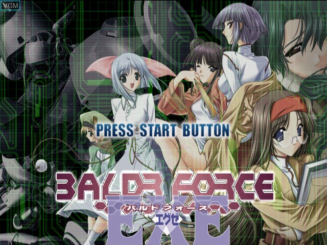 Image de l'ecran titre du jeu Baldr Force EXE sur Sega Dreamcast