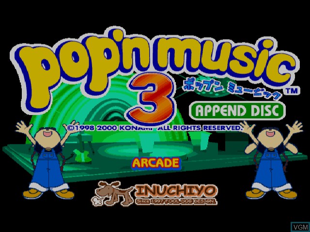 Image de l'ecran titre du jeu Pop'n Music 3 Append Disc sur Sega Dreamcast