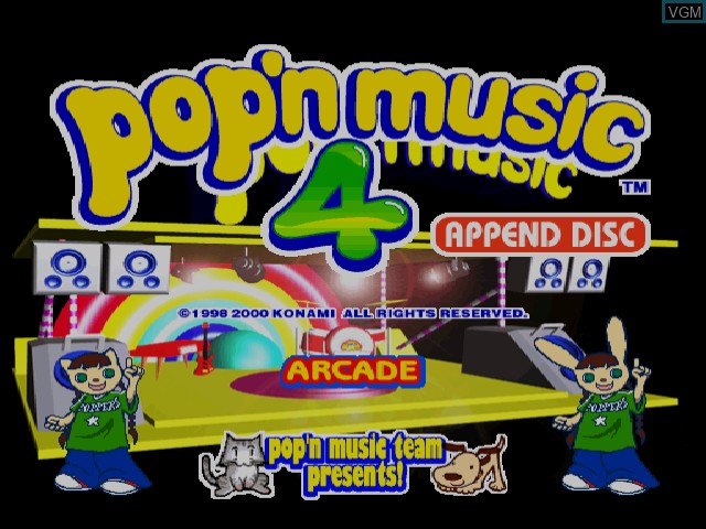 Image de l'ecran titre du jeu Pop'n Music 4 Append Disc sur Sega Dreamcast