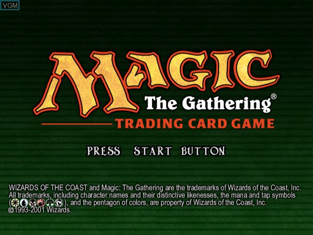 Image de l'ecran titre du jeu Magic - The Gathering sur Sega Dreamcast