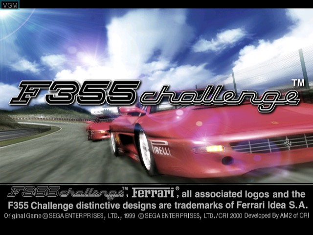 Image de l'ecran titre du jeu F355 Challenge sur Sega Dreamcast