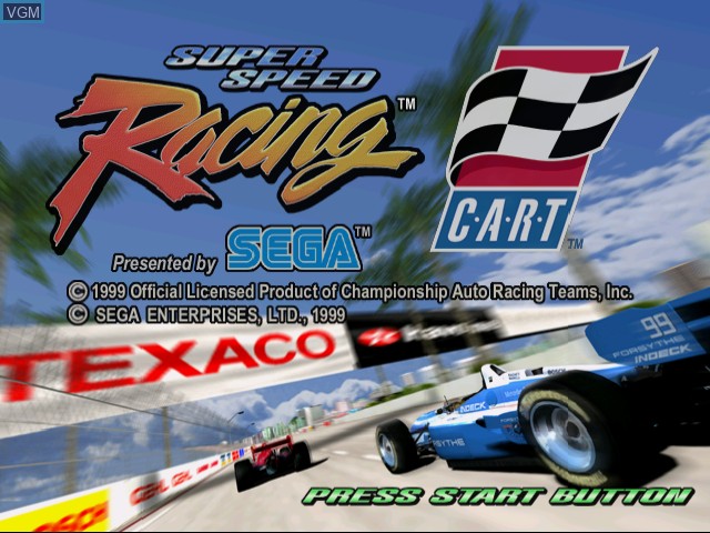 Image de l'ecran titre du jeu Super Speed Racing sur Sega Dreamcast