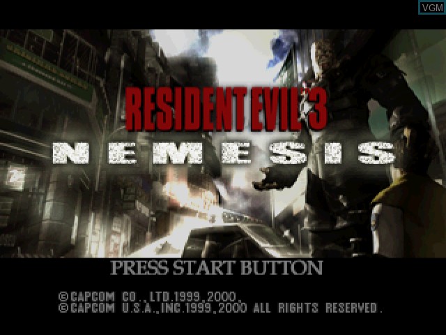Image de l'ecran titre du jeu Resident Evil 3 - Nemesis sur Sega Dreamcast