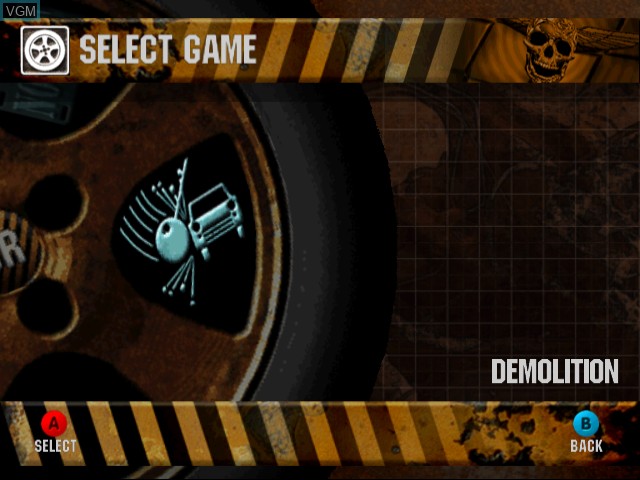 Image du menu du jeu Demolition Racer - No Exit sur Sega Dreamcast