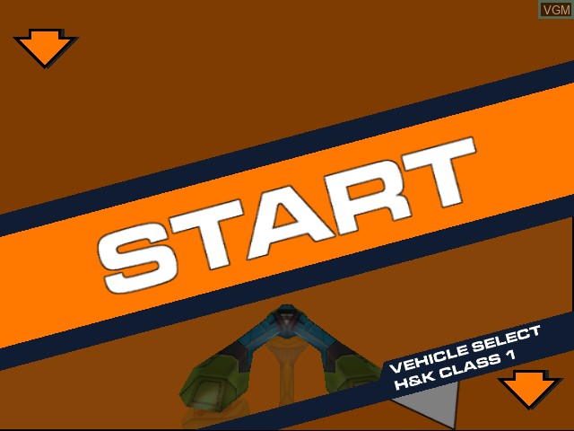 Image du menu du jeu MagForce Racing sur Sega Dreamcast