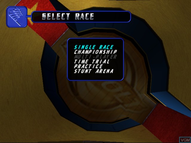 Image du menu du jeu Re-Volt sur Sega Dreamcast