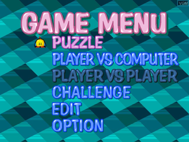 Image du menu du jeu Bust-A-Move 4 sur Sega Dreamcast