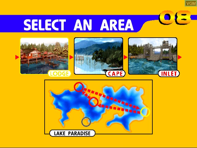 Image du menu du jeu Sega Bass Fishing sur Sega Dreamcast